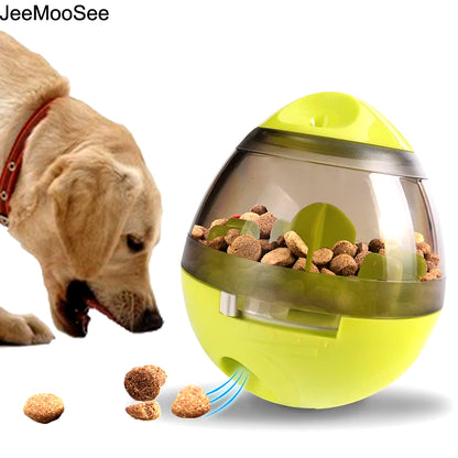 Interactive Dog Cat Food Treat Ball Bowl Toy Funny Pet Shaking Leakage Food Container Puppy Cat Slow Feed Pet Tumbler Toy