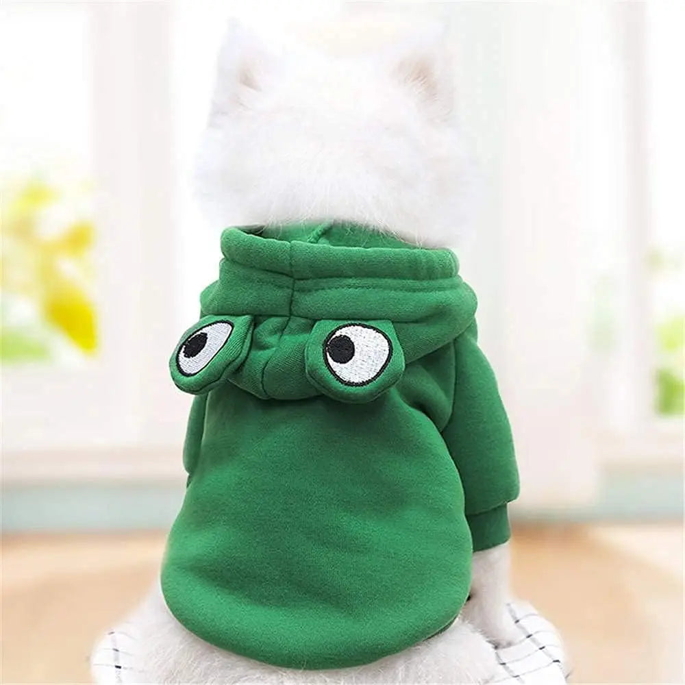 Cute Dog Hoodie Frog Shape Dog Coats Pet Halloween Cosplay Costume Pet Clothes Dogs Hooded Sweatshirt for Puppies Cat