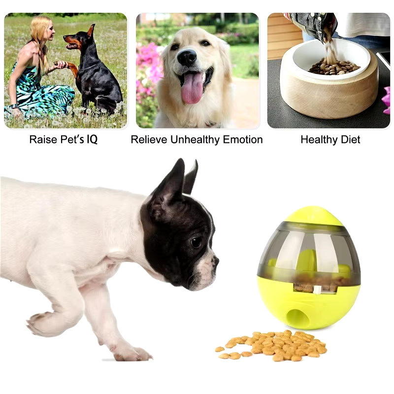 Interactive Dog Cat Food Treat Ball Bowl Toy Funny Pet Shaking Leakage Food Container Puppy Cat Slow Feed Pet Tumbler Toy