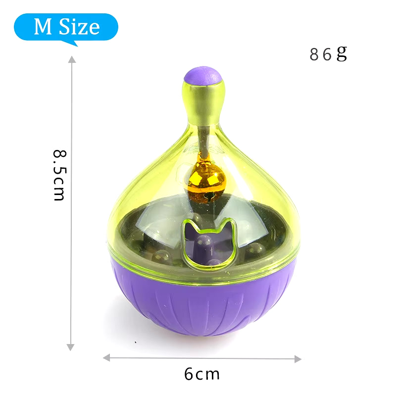 Interactive Dog Cat Food Treat Ball Bowl Toy Funny Pet Shaking Leakage Food Container Puppy Cat Slow Feed Pet Tumbler Toy