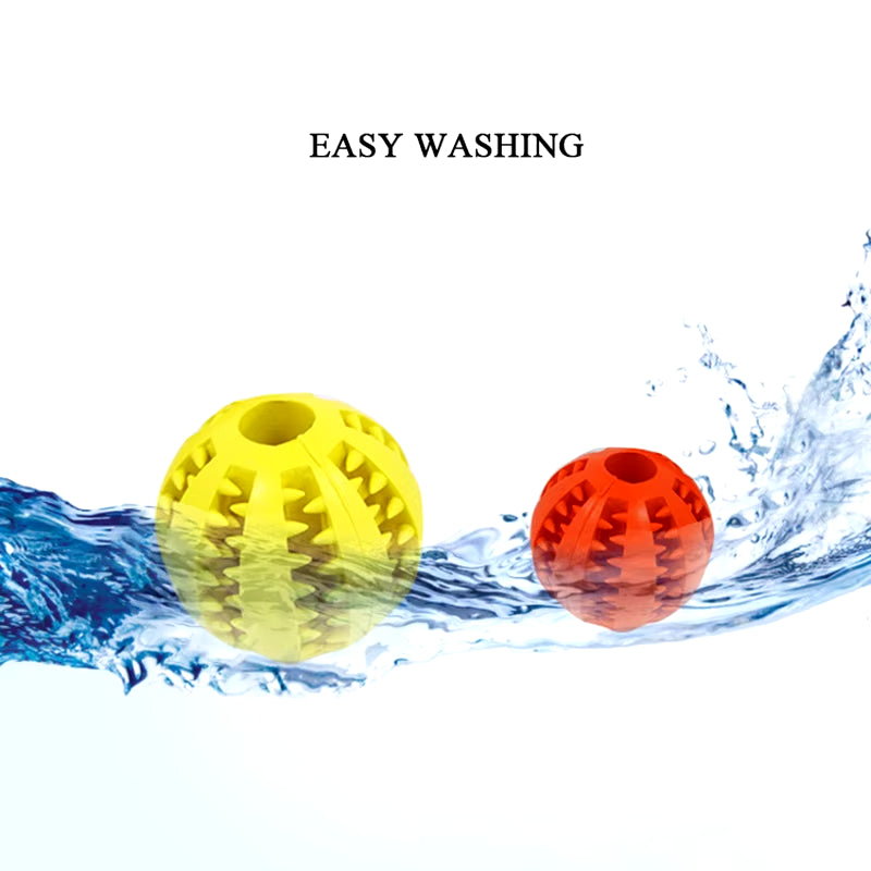 Pet Dog Toy Interactive Rubber Balls for Small Large Dogs Puppy Cat Chewing Toys Pet Tooth Cleaning Indestructible Dog Food Ball